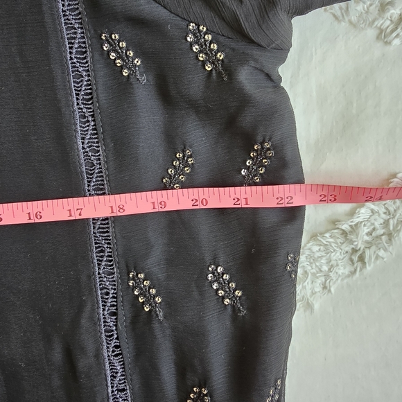 Black Embroidered Pakistani Suit by Erum Emaan - Size 45" - Large - Picture 17 of 17